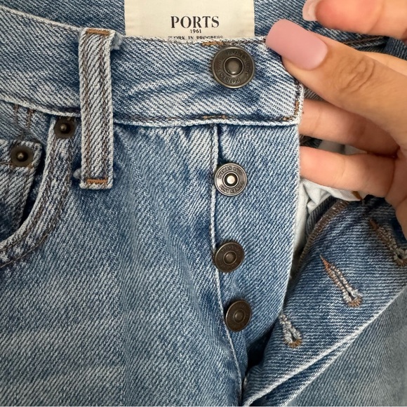PORTS 1961 BLUE DENIM TWO TONE JEANS SIZE 25 - Picture 8 of 10